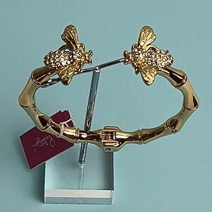 Lilly Pulitzer Bee-Utifull Bracelet Gold Metallic Statement Tropical Cruise